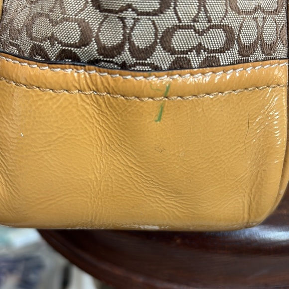 Coach  f12348 Rare mini c’s  shoulder bag  small tote
Brown/tan/mustard patent - Picture 8 of 15